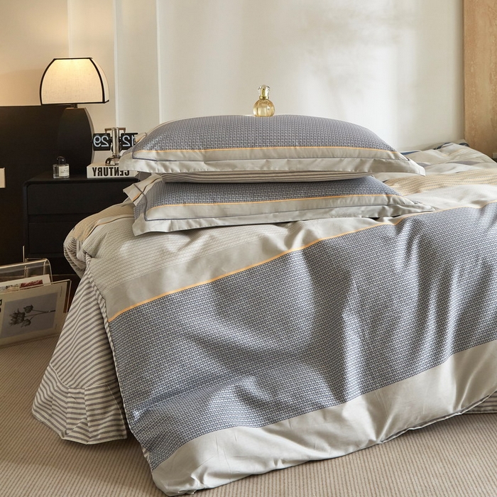 91家纺网 家纺一手货源 找家纺 沐白家居 2026新款亲肤舒适全棉印花四件套 格丽