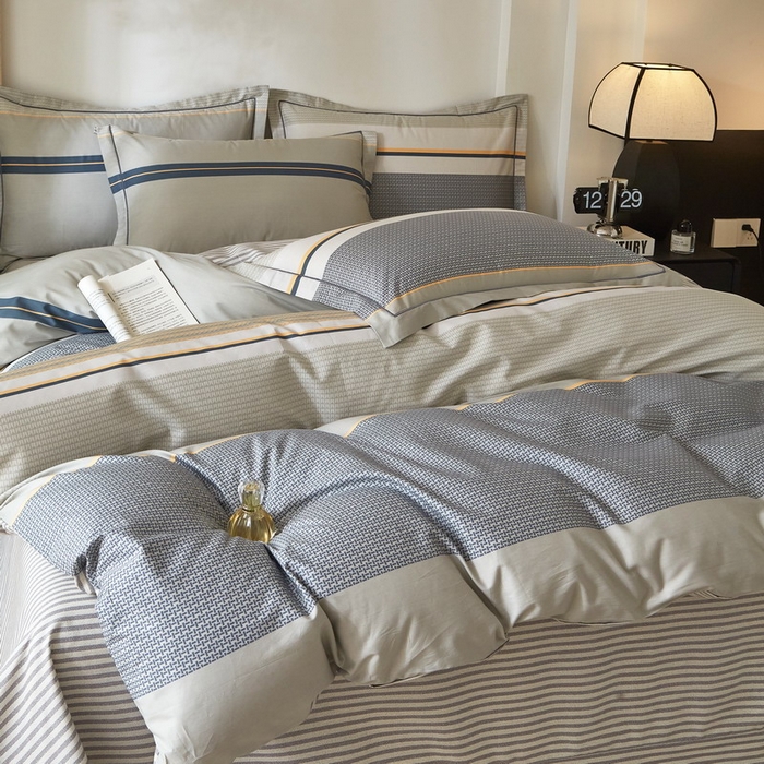 91家纺网 家纺一手货源 找家纺 沐白家居 2026新款亲肤舒适全棉印花四件套 格丽