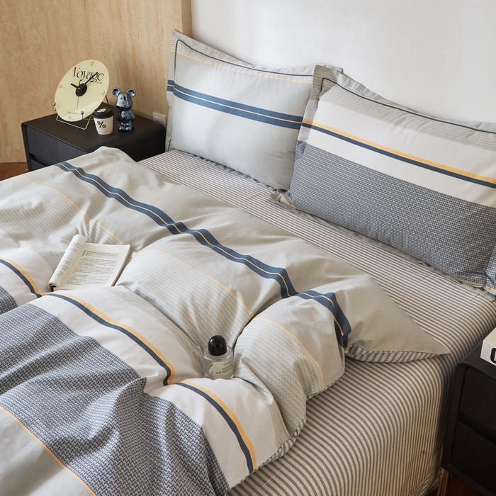 91家纺网 家纺一手货源 找家纺 沐白家居 2026新款亲肤舒适全棉印花四件套 格丽