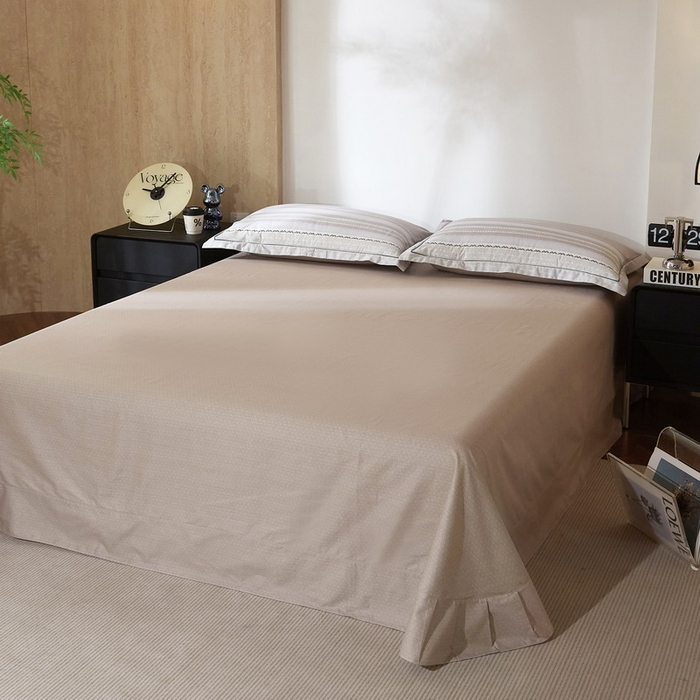 91家纺网 家纺一手货源 找家纺 沐白家居 2026新款亲肤舒适全棉印花四件套 简单生活