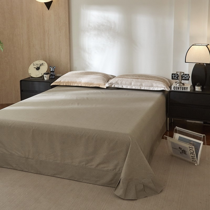 91家纺网 家纺一手货源 找家纺 沐白家居 2026新款亲肤舒适全棉印花四件套 罗马假日