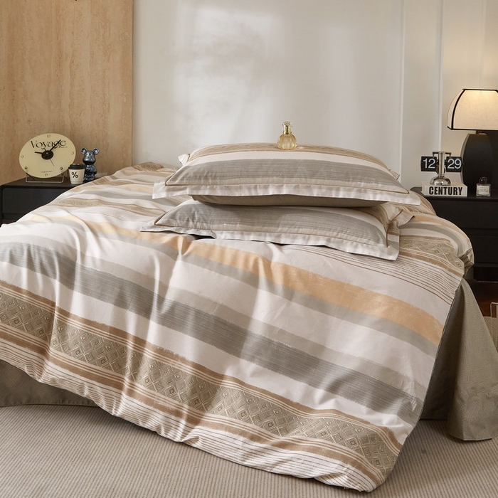 91家纺网 家纺一手货源 找家纺 沐白家居 2026新款亲肤舒适全棉印花四件套 罗马假日