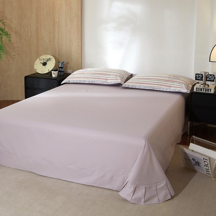 91家纺网 家纺一手货源 找家纺 沐白家居 2026新款亲肤舒适全棉印花四件套 蘑菇屋-紫