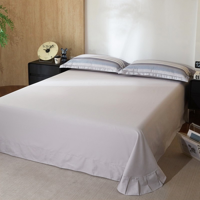 91家纺网 家纺一手货源 找家纺 沐白家居 2026新款亲肤舒适全棉印花四件套 暮光-蓝