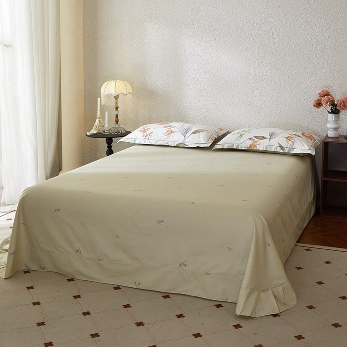 91家纺网 家纺一手货源 找家纺 沐白家居 2026新款亲肤舒适全棉印花四件套 诺溪