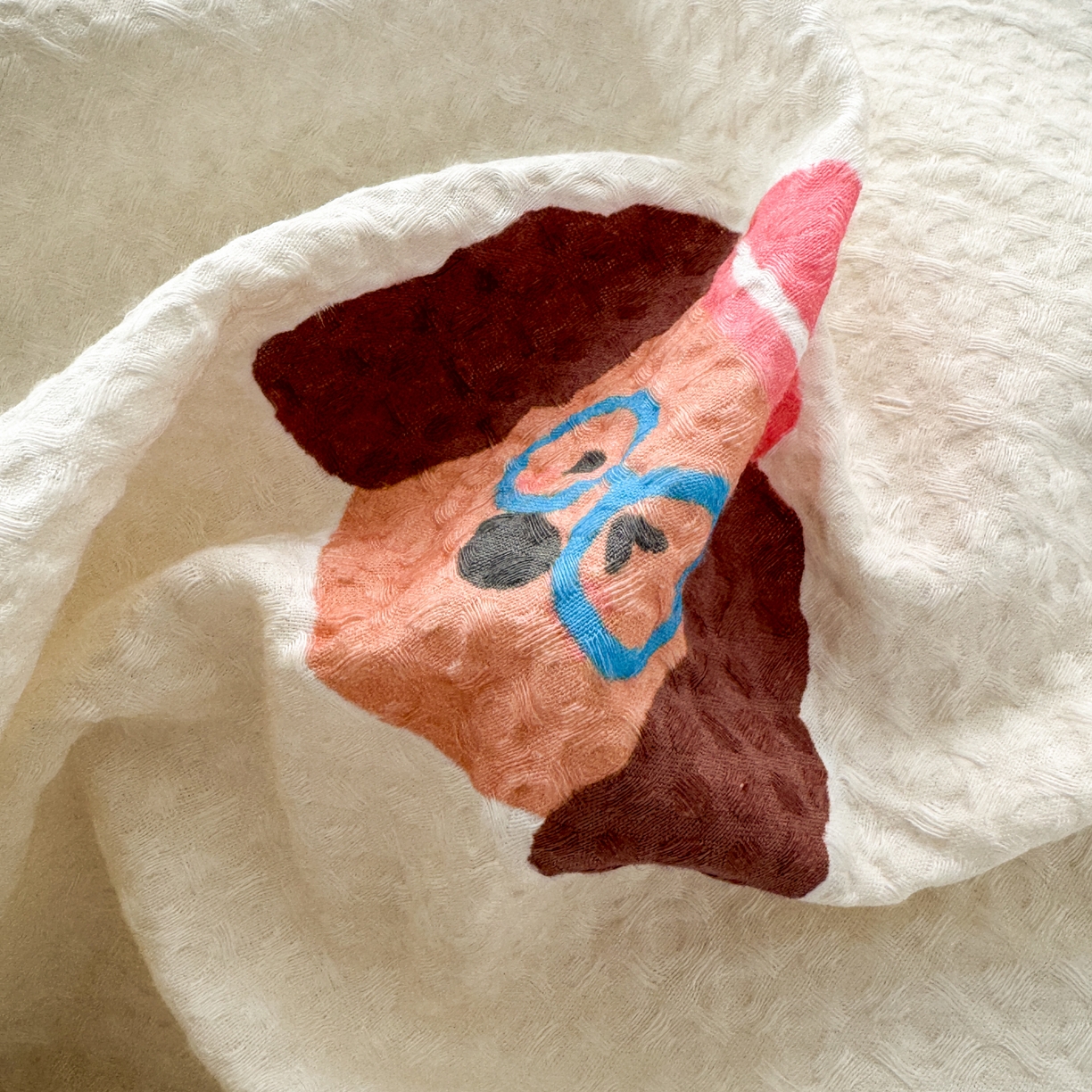 91家纺网 家纺一手货源 找家纺 雯雨家纺 2026新款A类全棉华夫格提花贝壳边工艺四件套 欢乐派对