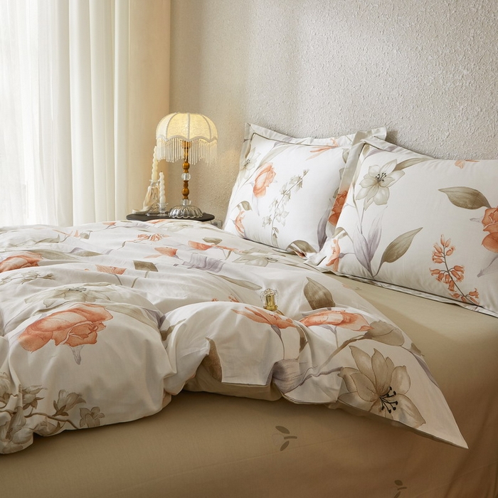 91家纺网 家纺一手货源 找家纺 沐白家居 2026新款亲肤舒适全棉印花四件套 诺溪