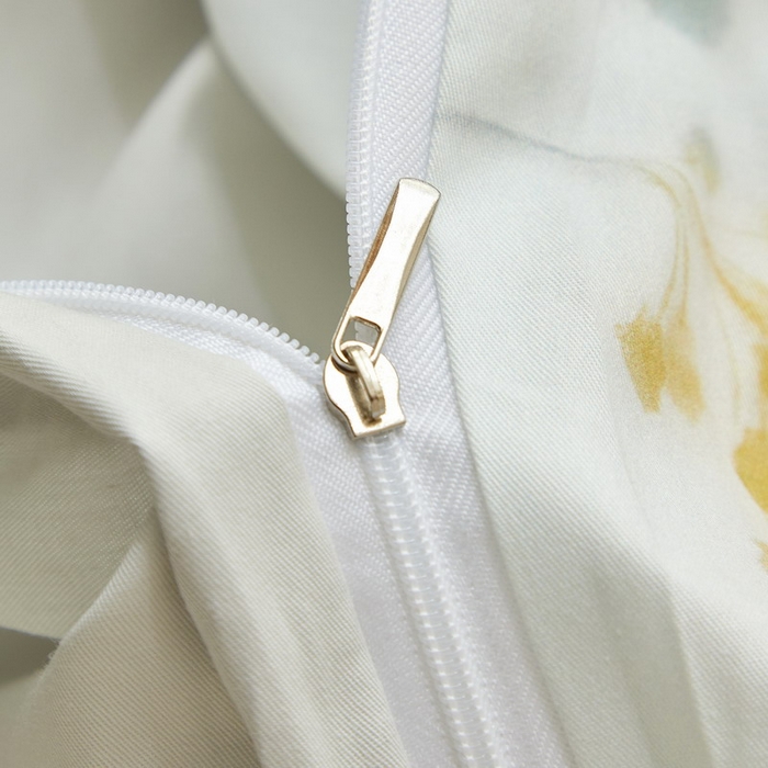 91家纺网 家纺一手货源 找家纺 沐白家居 2026新款亲肤舒适全棉印花四件套 倾妍（灰）