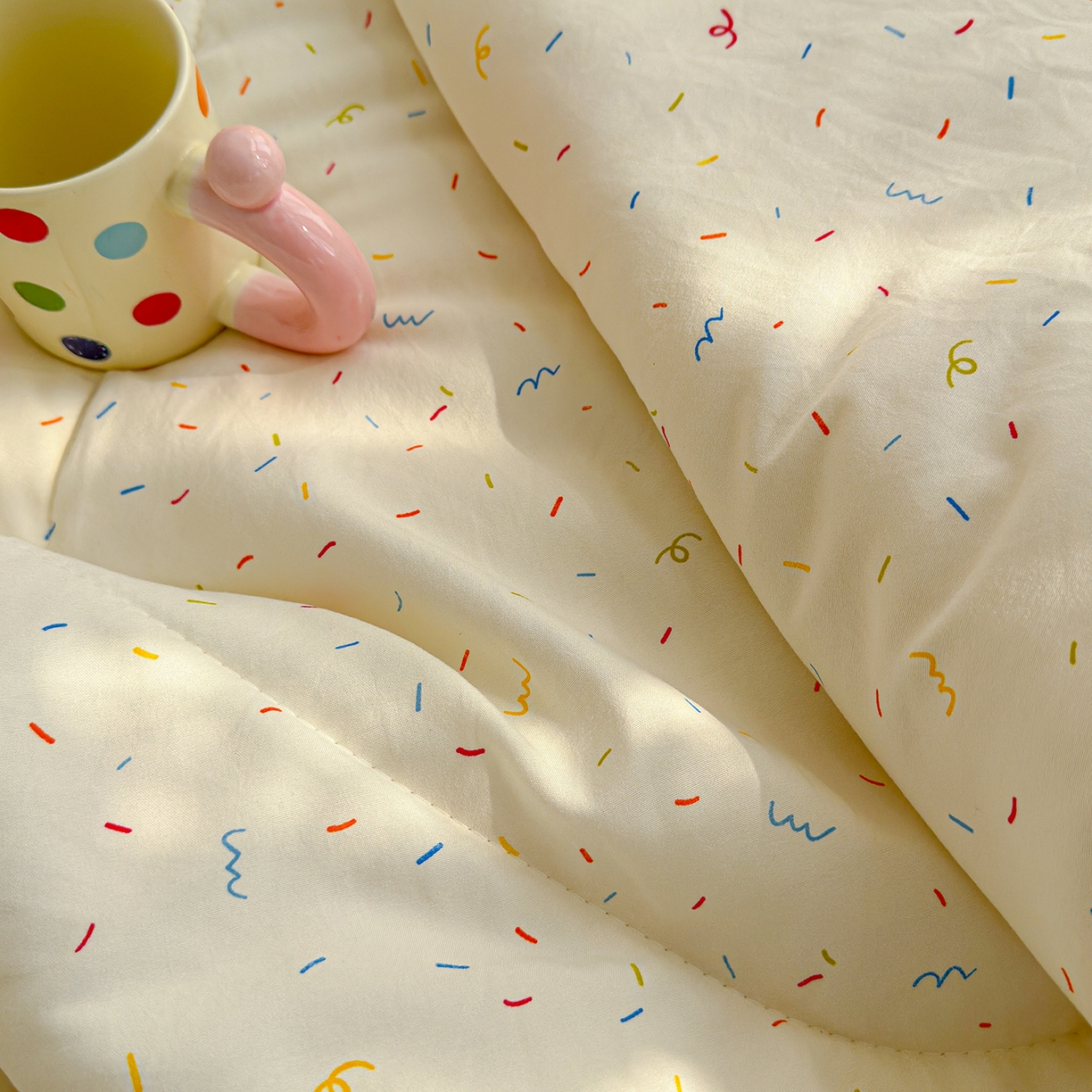 91家纺网 家纺一手货源 找家纺 弗苓家纺 2026新款A类水洗皱皱纱夏被夏凉被空调被 小糖豆