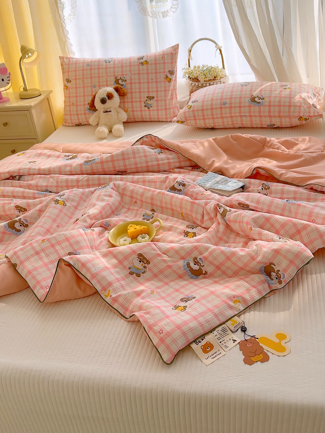 91家纺网 家纺一手货源 找家纺 弗苓家纺 2026新款A类水洗皱皱纱夏被夏凉被空调被 雪纳瑞