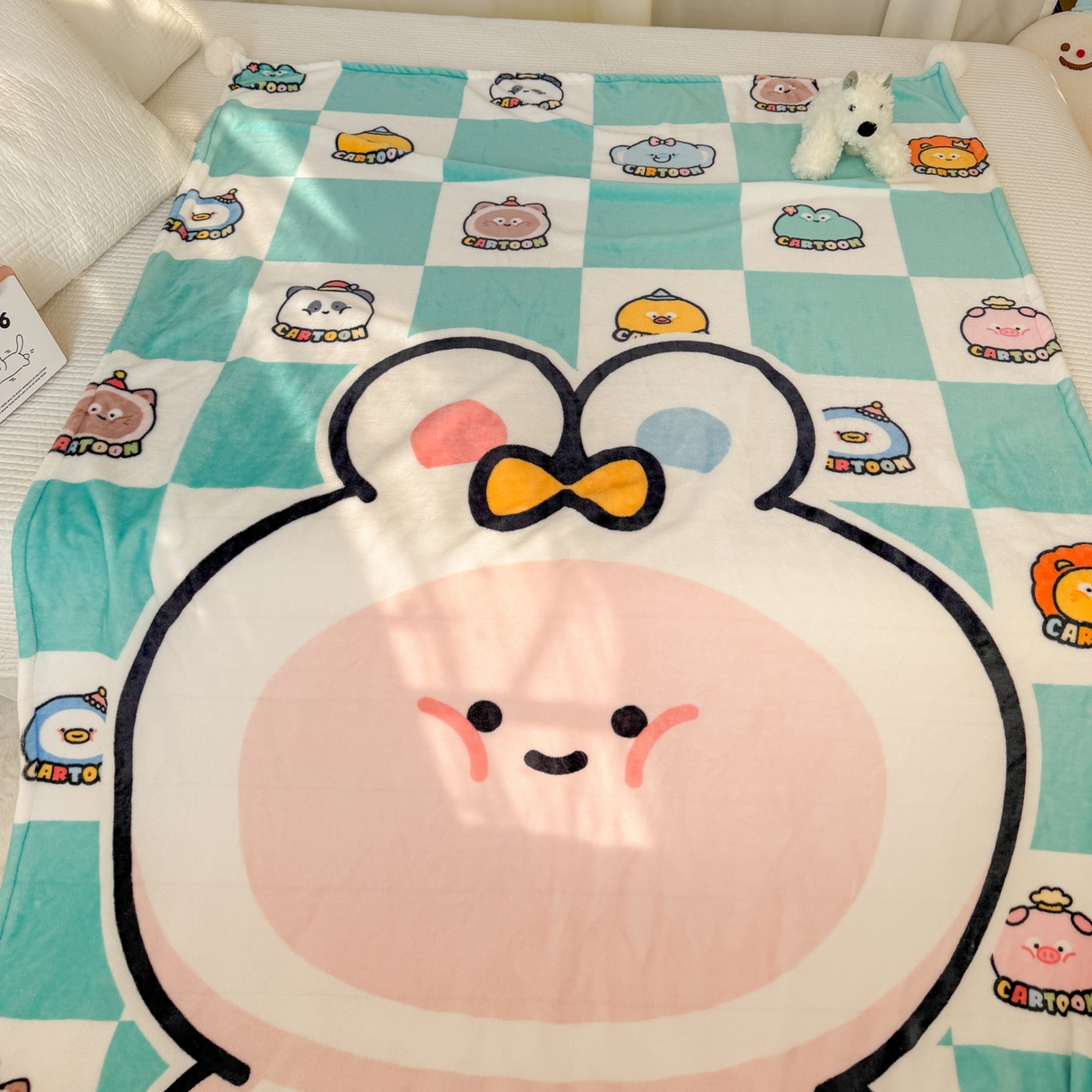 91家纺网 家纺一手货源 找家纺 （总）潮邦创意家居 2026新款星眠绒单层双面球毯-BubbleTots巴波布布独家授权