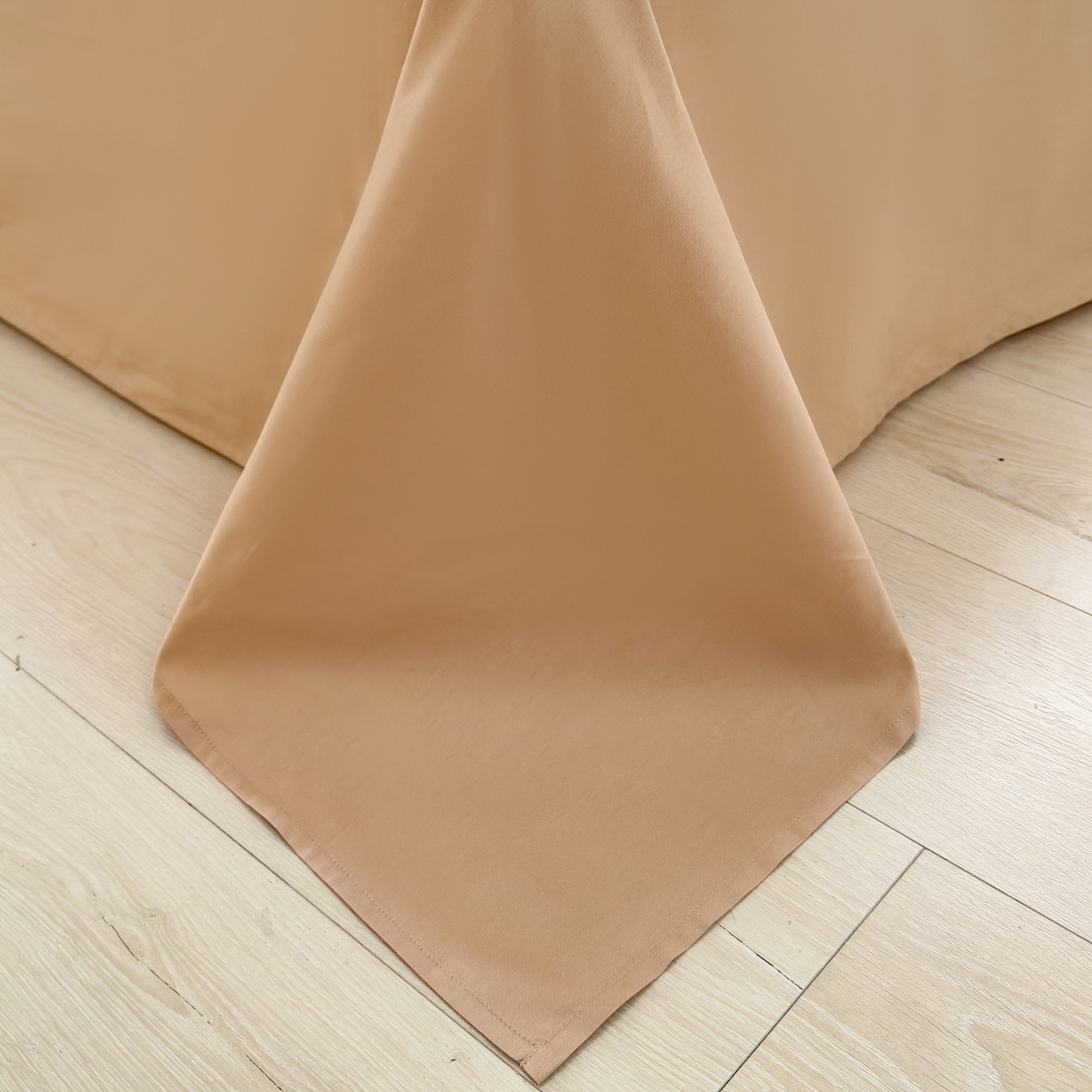 91家纺网 家纺一手货源 找家纺 雯雨家纺 2026新款A类全棉华夫格提花贝壳边工艺四件套 瑞乐棕