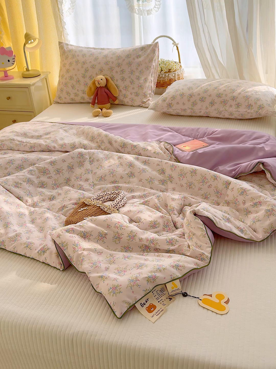 91家纺网 家纺一手货源 找家纺 弗苓家纺 2026新款A类水洗皱皱纱夏被夏凉被空调被 繁花锦