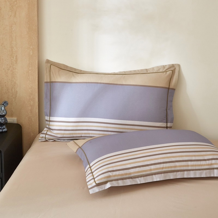 91家纺网 家纺一手货源 找家纺 沐白家居 2026新款亲肤舒适全棉印花四件套 自由式-咖