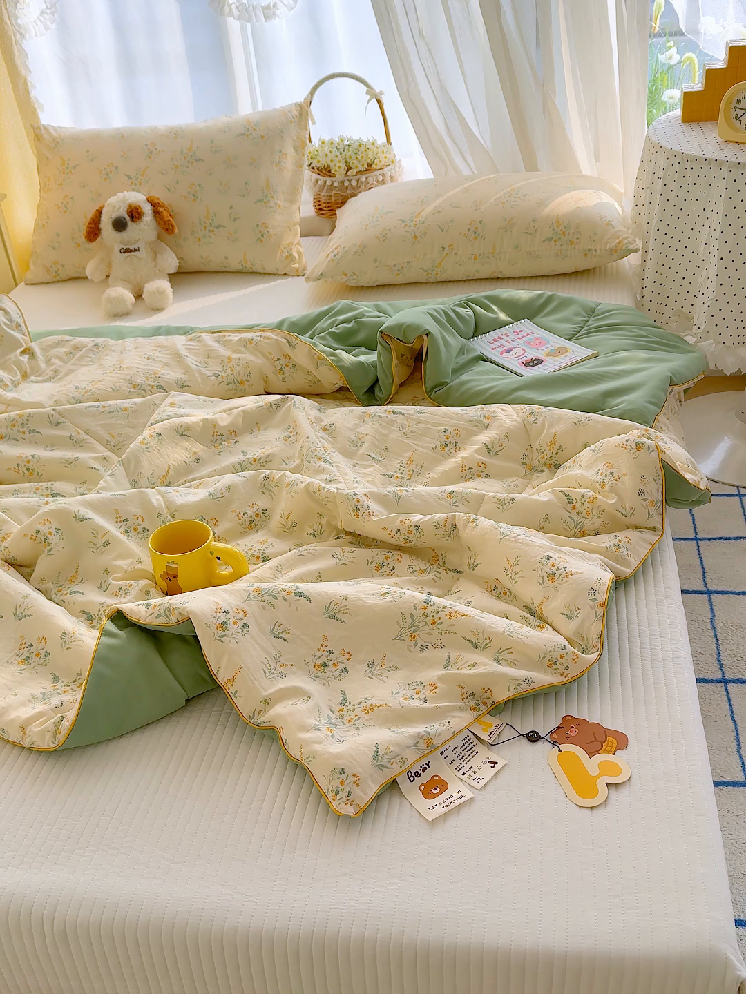 91家纺网 家纺一手货源 找家纺 弗苓家纺 2026新款A类水洗皱皱纱夏被夏凉被空调被 水月瑶