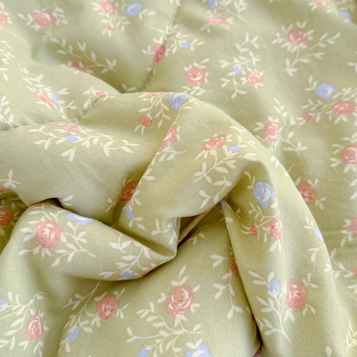 91家纺网 家纺一手货源 找家纺 弗苓家纺 2026新款A类水洗皱皱纱夏被夏凉被空调被 春日茶