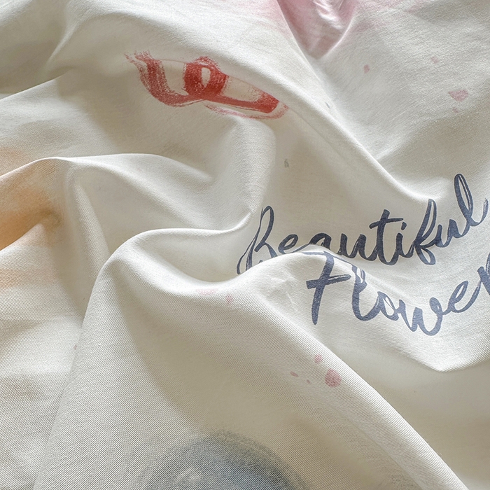 91家纺网 家纺一手货源 找家纺 宇彬家纺 2026直播新款13070A类全棉纯棉印花床单床笠款四件套和单被套喷气清新简约（缩水足可定做） 慕夏