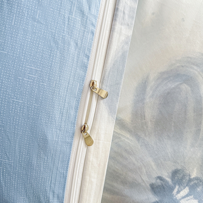 91家纺网 家纺一手货源 找家纺 宇彬家纺 2026直播新款13070A类全棉纯棉印花床单床笠款四件套和单被套喷气清新简约（缩水足可定做） 慕夏