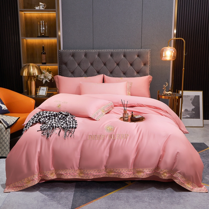 91家纺网 家纺一手货源 找家纺 （总）慕她家纺 2026年全棉纯棉婚庆四件套大红色刺绣结床上用品