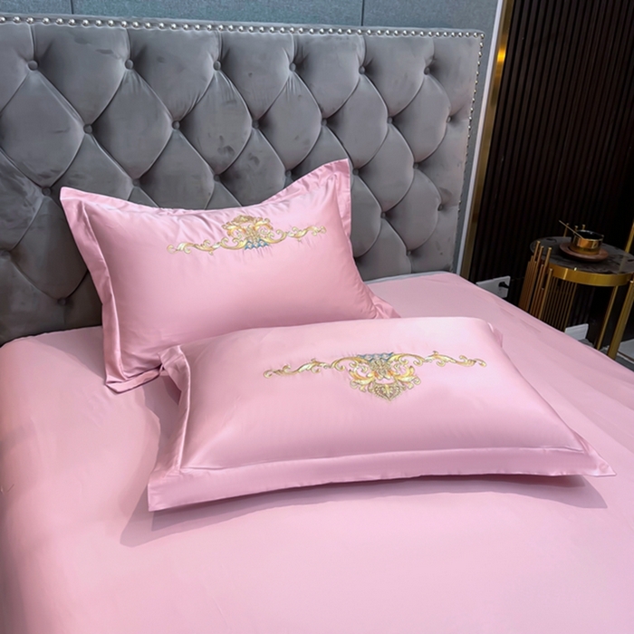 91家纺网 家纺一手货源 找家纺 慕她家纺 2026年全棉纯棉婚庆四件套大红色刺绣结床上用品 皇家风范豆沙