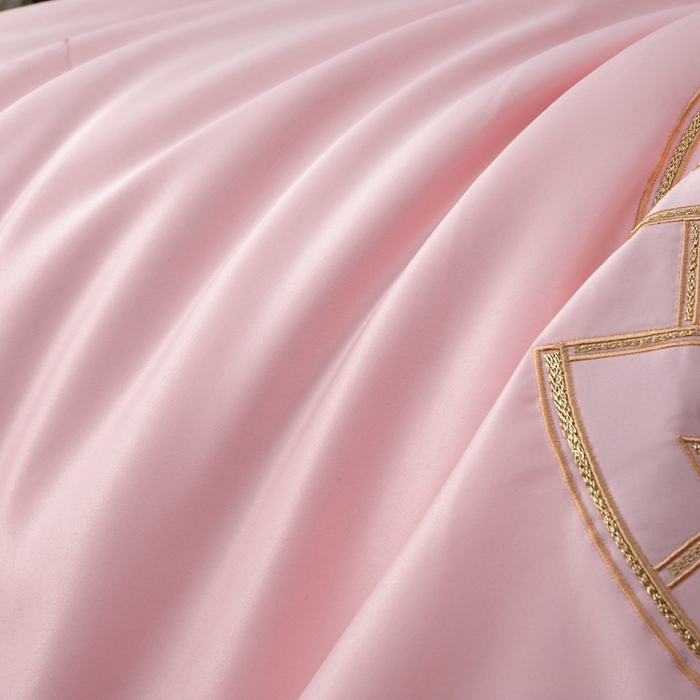 91家纺网 家纺一手货源 找家纺 慕她家纺 2026年全棉纯棉婚庆四件套大红色刺绣结床上用品 暗香 豆沙