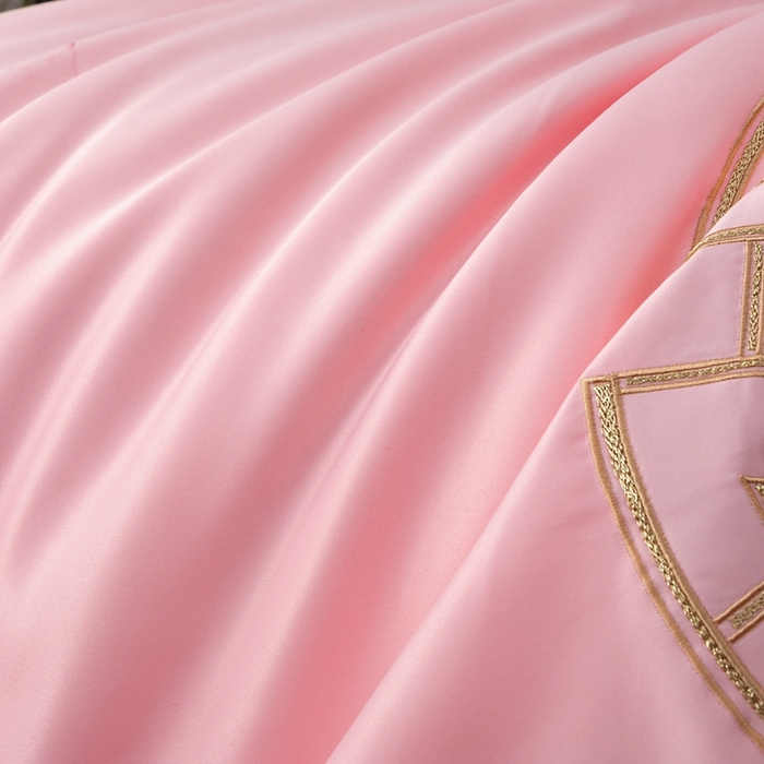 91家纺网 家纺一手货源 找家纺 慕她家纺 2026年全棉纯棉婚庆四件套大红色刺绣结床上用品 暗香 粉玉