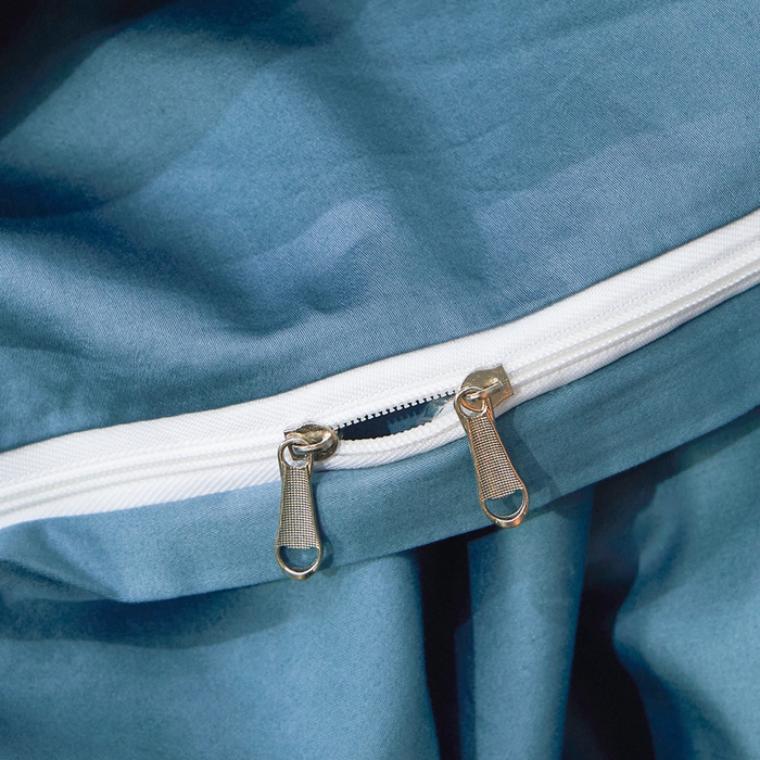 91家纺网 家纺一手货源 找家纺 慕她家纺 2026年全棉纯棉婚庆四件套大红色刺绣结床上用品 倾心 蓝灰