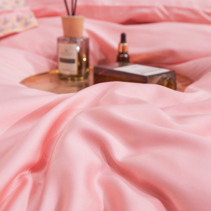 91家纺网 家纺一手货源 找家纺 慕她家纺 2026年全棉纯棉婚庆四件套大红色刺绣结床上用品 倾心 粉玉