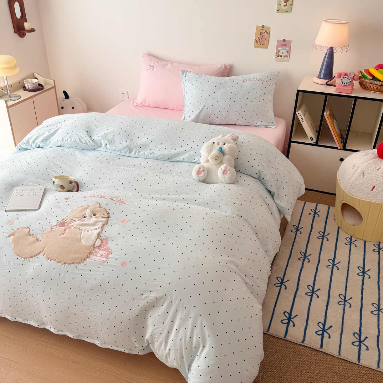 91家纺网 家纺一手货源 找家纺 （总）吾欢心 2026春夏新款水洗棉床盖款四件套夏被四件套