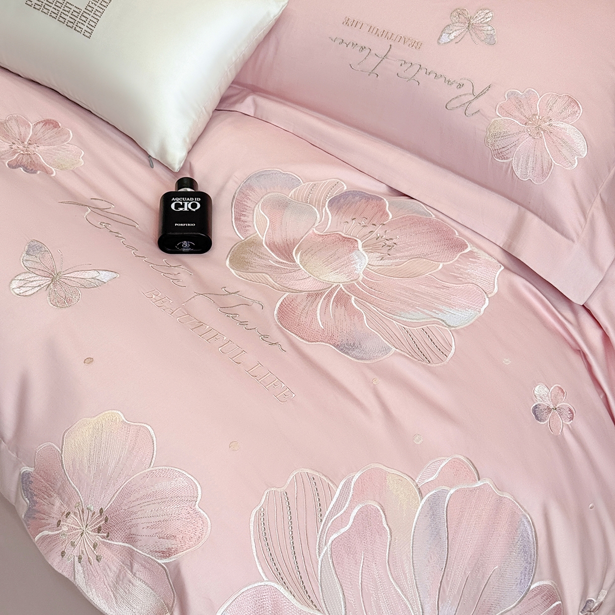 91家纺网 家纺一手货源 找家纺 家居1号家纺 2026新款50双股挚爱新疆长绒棉四件套 挚爱-桃花粉