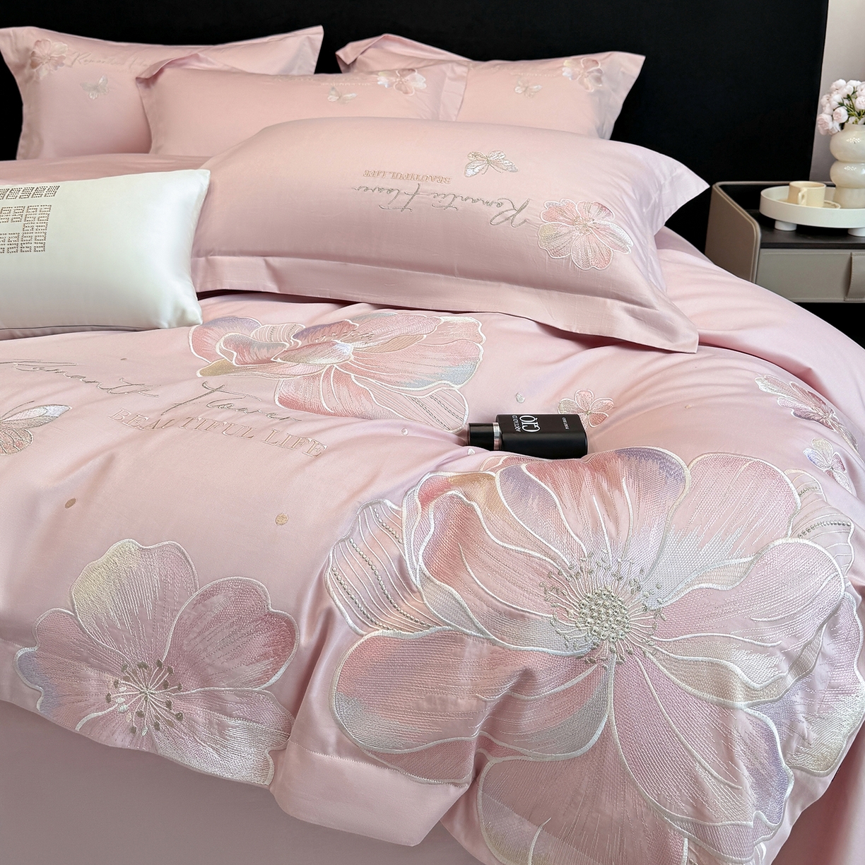 91家纺网 家纺一手货源 找家纺 家居1号家纺 2026新款50双股挚爱新疆长绒棉四件套 挚爱-桃花粉