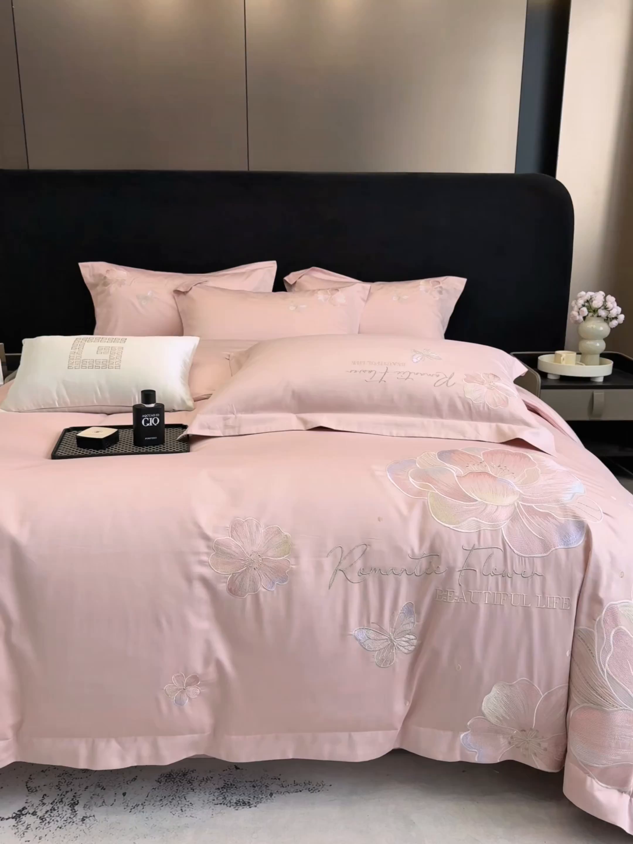 91家纺网 家纺一手货源 找家纺 家居1号家纺 2026新款50双股挚爱新疆长绒棉四件套 挚爱-桃花粉