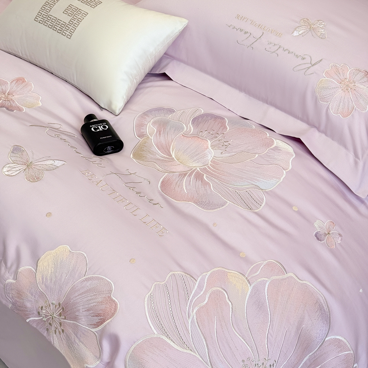 91家纺网 家纺一手货源 找家纺 家居1号家纺 2026新款50双股挚爱新疆长绒棉四件套 挚爱-香芋紫