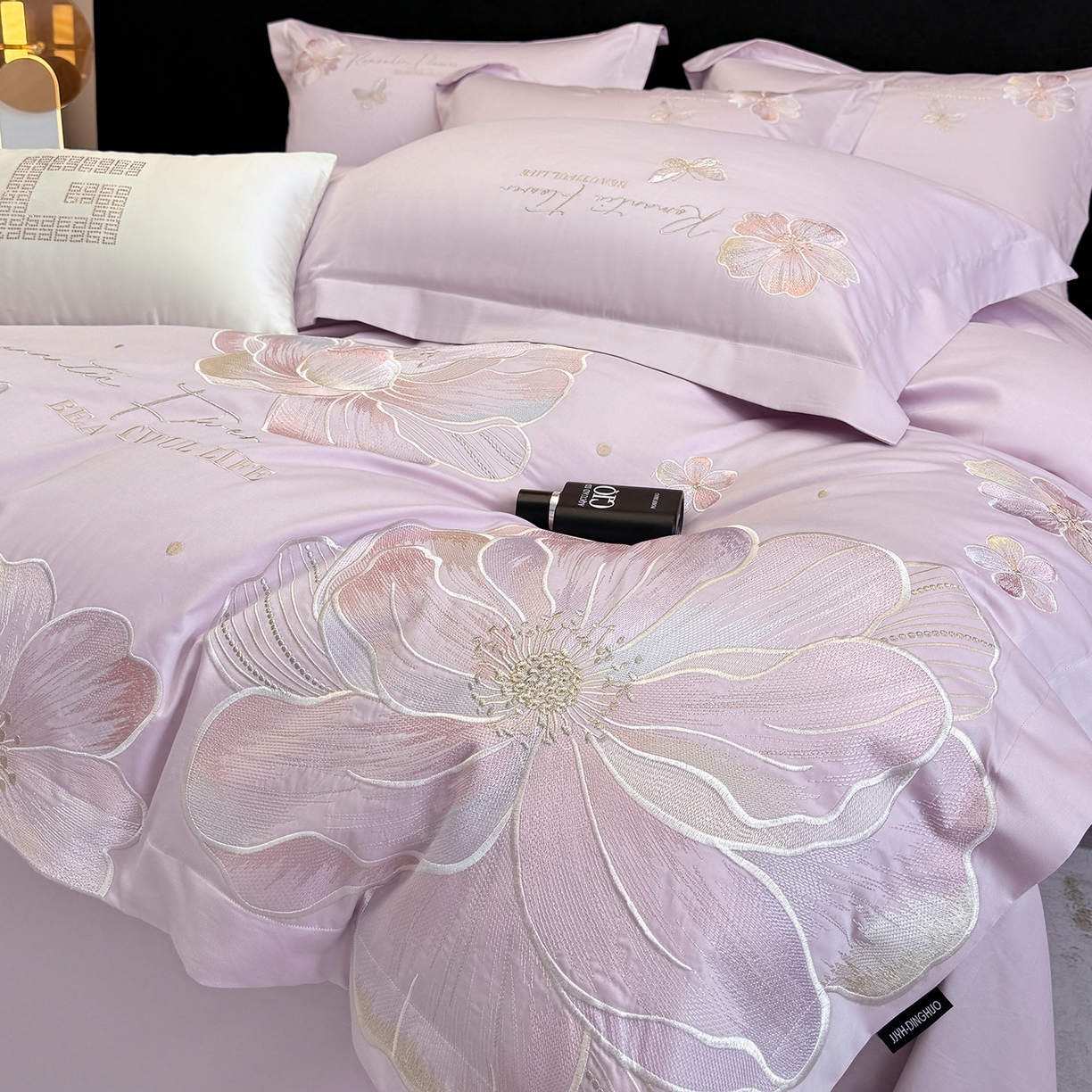 91家纺网 家纺一手货源 找家纺 家居1号家纺 2026新款50双股挚爱新疆长绒棉四件套 挚爱-香芋紫