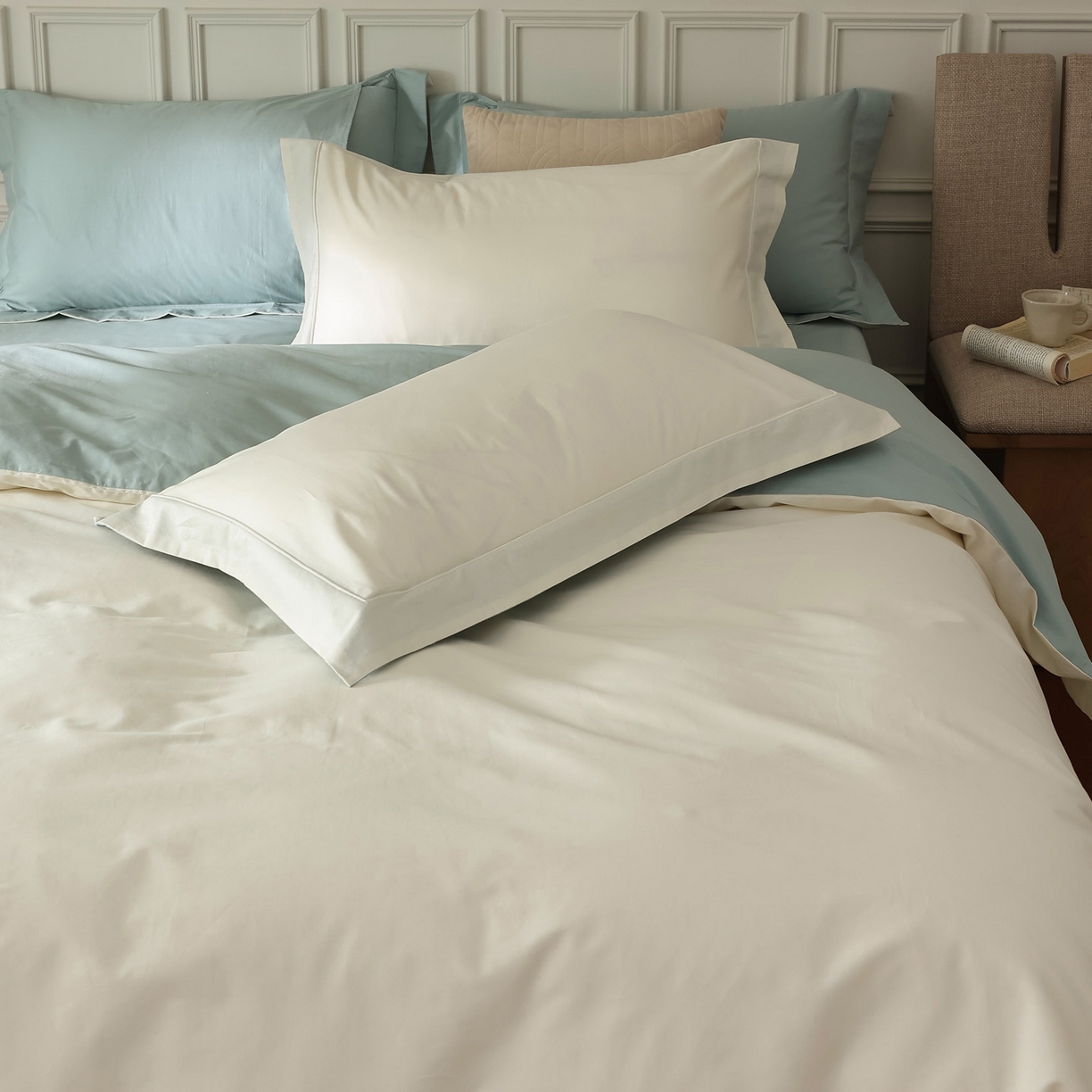 91家纺网 家纺一手货源 找家纺 （总）万盛家纺 2026新款全棉宽边埋绳四件套（拍图一）