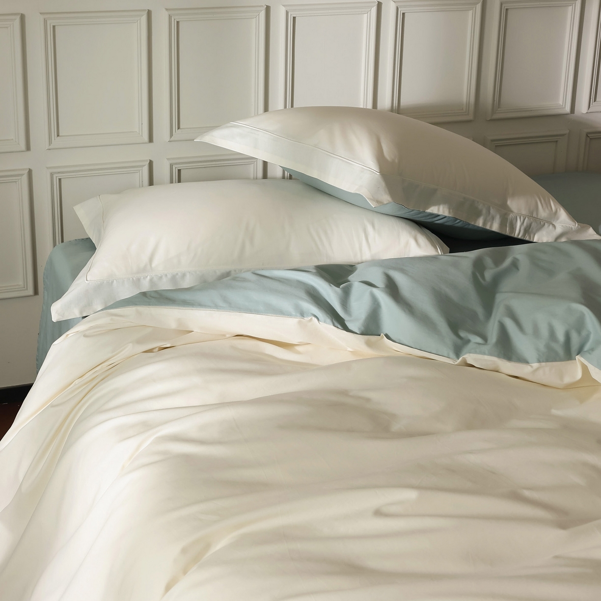 91家纺网 家纺一手货源 找家纺 （总）万盛家纺 2026新款全棉宽边埋绳四件套（拍图一）