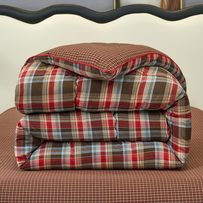 91家纺网 家纺一手货源 找家纺 （总）三沁家居 2025新款全棉色织水洗棉大豆被冬被被子被芯