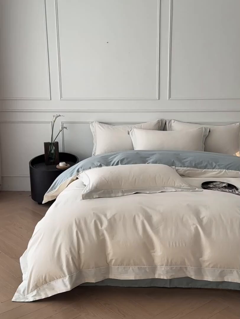 91家纺网 家纺一手货源 找家纺 （总）万盛家纺 2026新款全棉宽边埋绳四件套（拍图二）