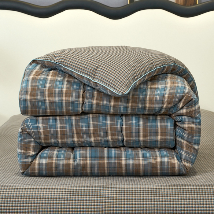 91家纺网 家纺一手货源 找家纺 （总）三沁家居 2025新款全棉色织水洗棉大豆被冬被被子被芯