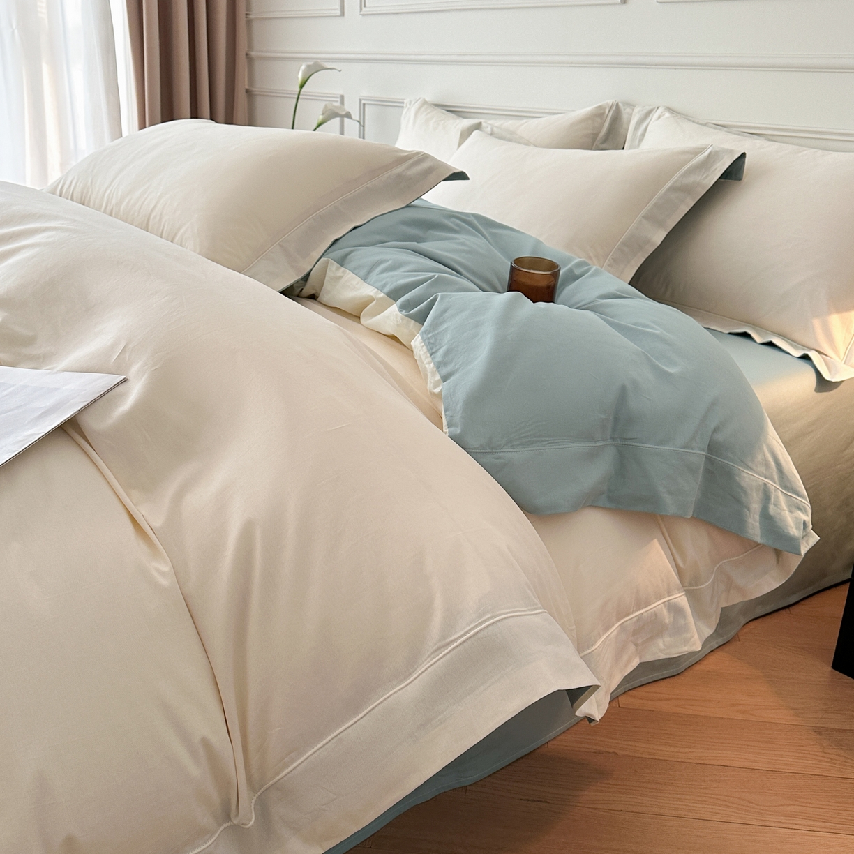 91家纺网 家纺一手货源 找家纺 （总）万盛家纺 2026新款全棉宽边埋绳四件套（拍图二）