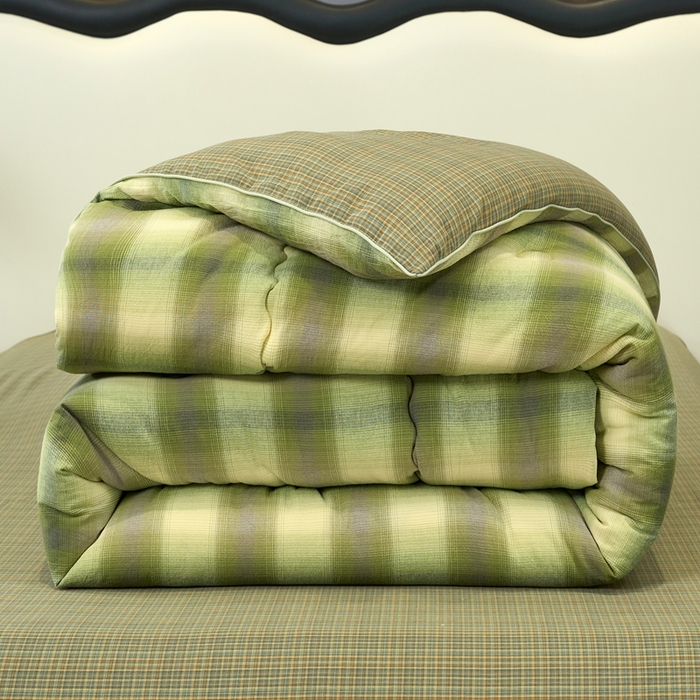 91家纺网 家纺一手货源 找家纺 （总）三沁家居 2025新款全棉色织水洗棉大豆被冬被被子被芯