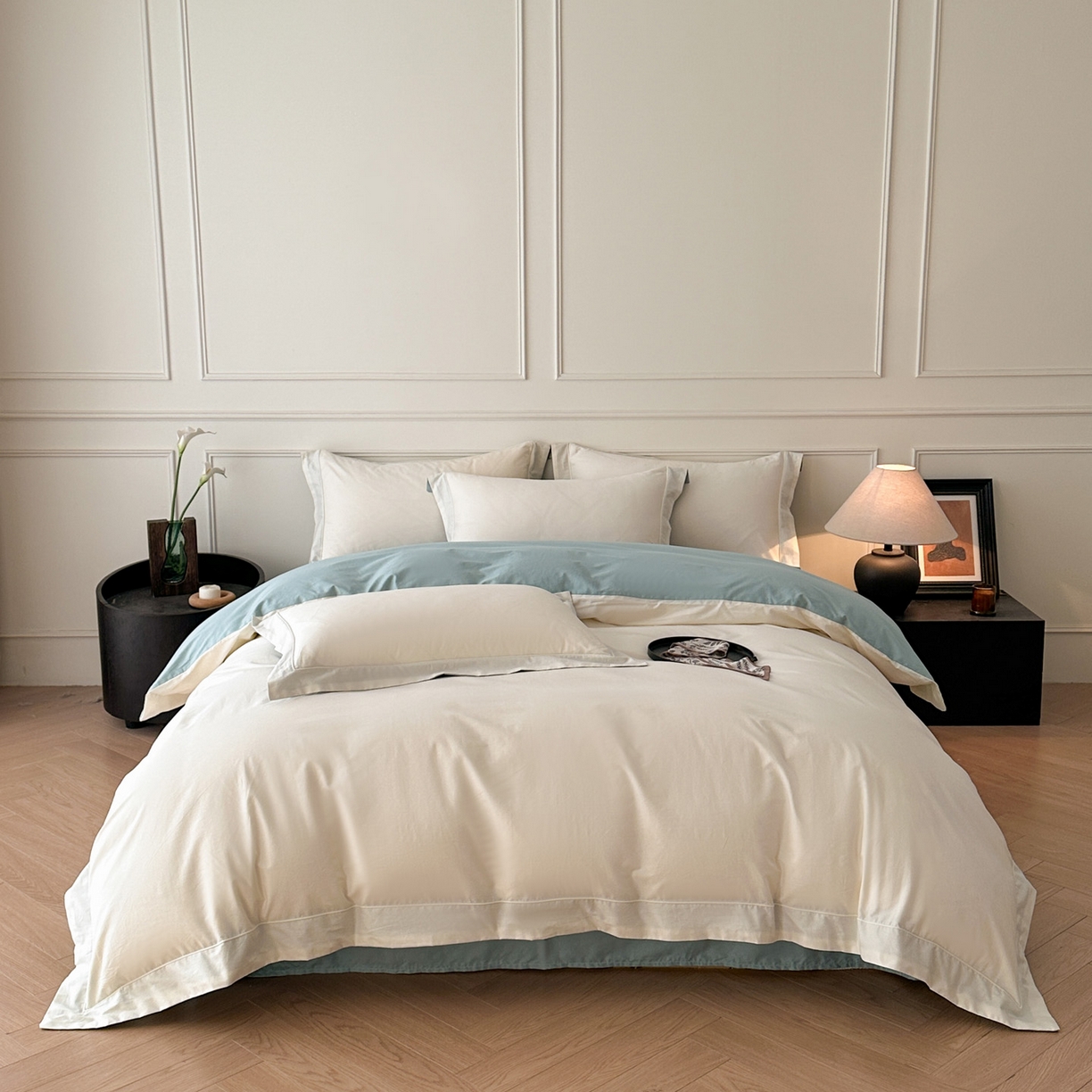 91家纺网 家纺一手货源 找家纺 （总）万盛家纺 2026新款全棉宽边埋绳四件套（拍图二）