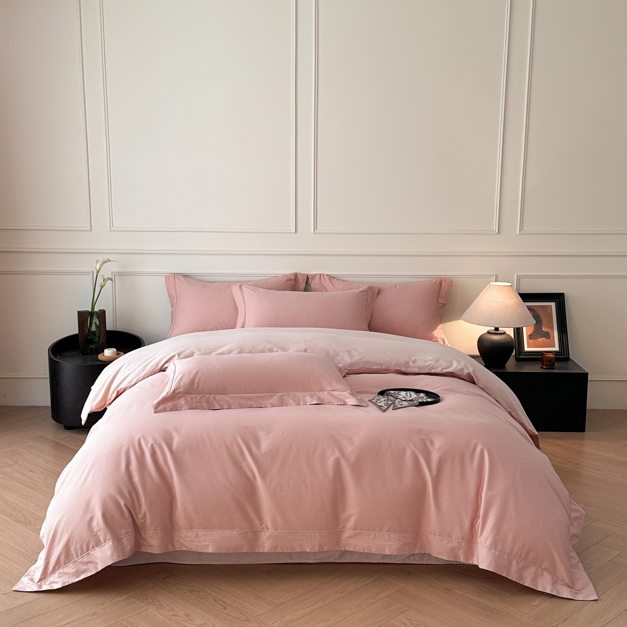 91家纺网 家纺一手货源 找家纺 （总）万盛家纺 2026新款全棉宽边埋绳四件套（拍图二）