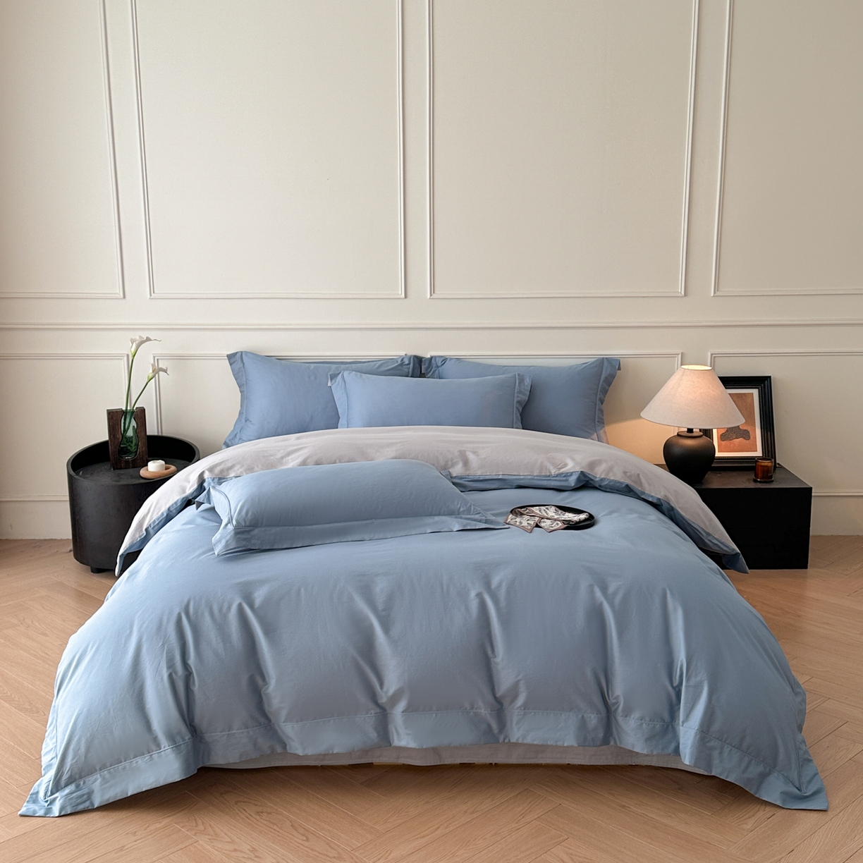 91家纺网 家纺一手货源 找家纺 （总）万盛家纺 2026新款全棉宽边埋绳四件套（拍图二）