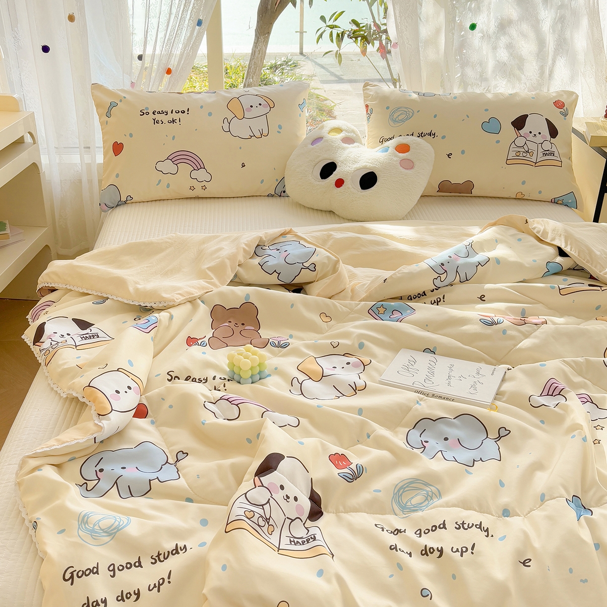 91家纺网 家纺一手货源 找家纺 （总）恒畅 2026新款水洗小花边印花亲肤夏被夏凉被