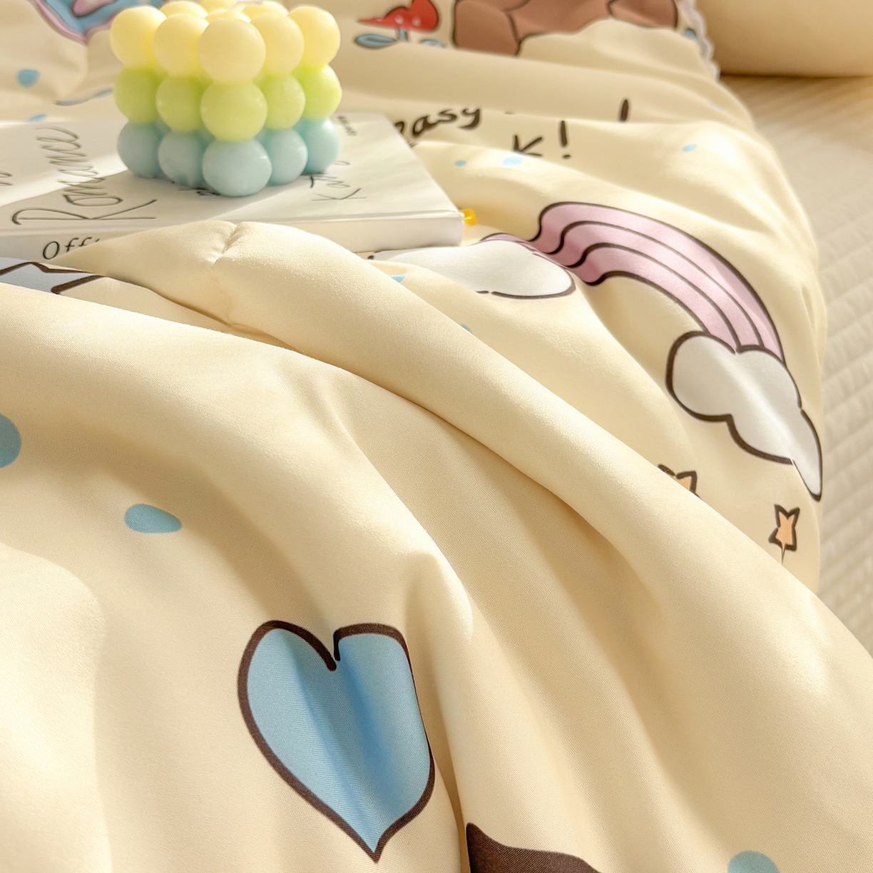 91家纺网 家纺一手货源 找家纺 （总）恒畅 2026新款水洗小花边印花亲肤夏被夏凉被