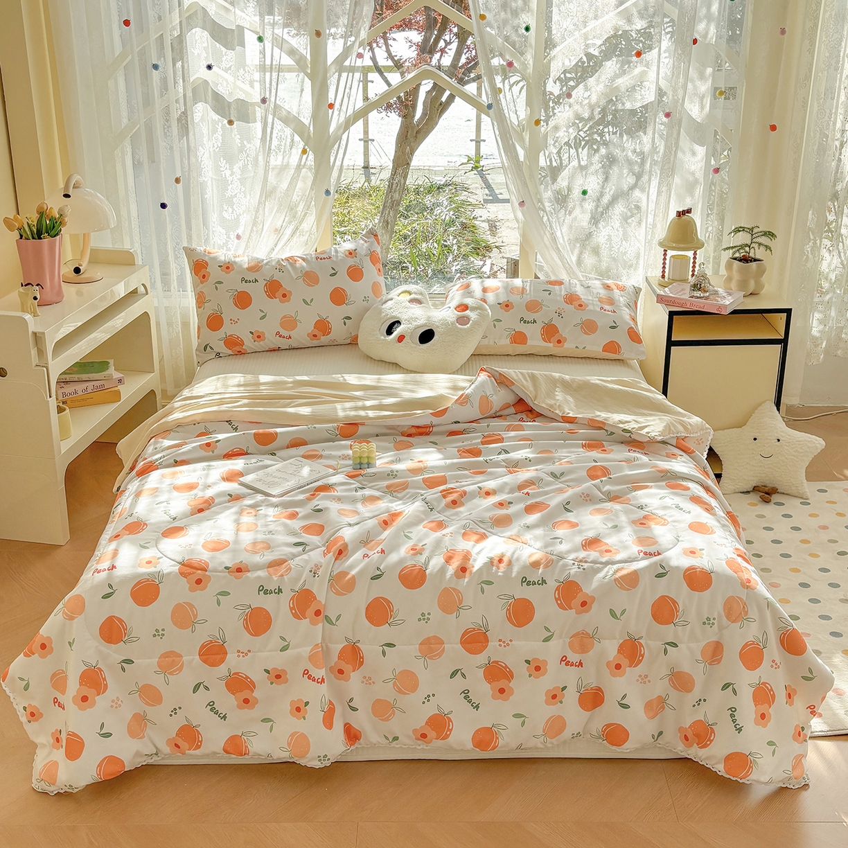 91家纺网 家纺一手货源 找家纺 （总）恒畅 2026新款水洗小花边印花亲肤夏被夏凉被