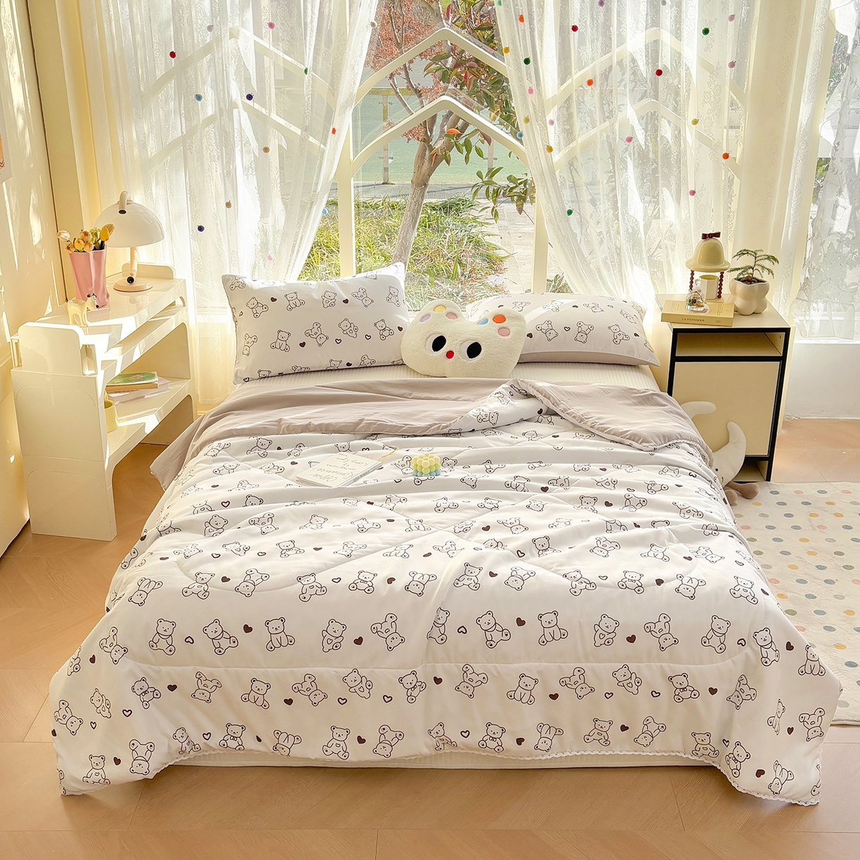 91家纺网 家纺一手货源 找家纺 （总）恒畅 2026新款水洗小花边印花亲肤夏被夏凉被