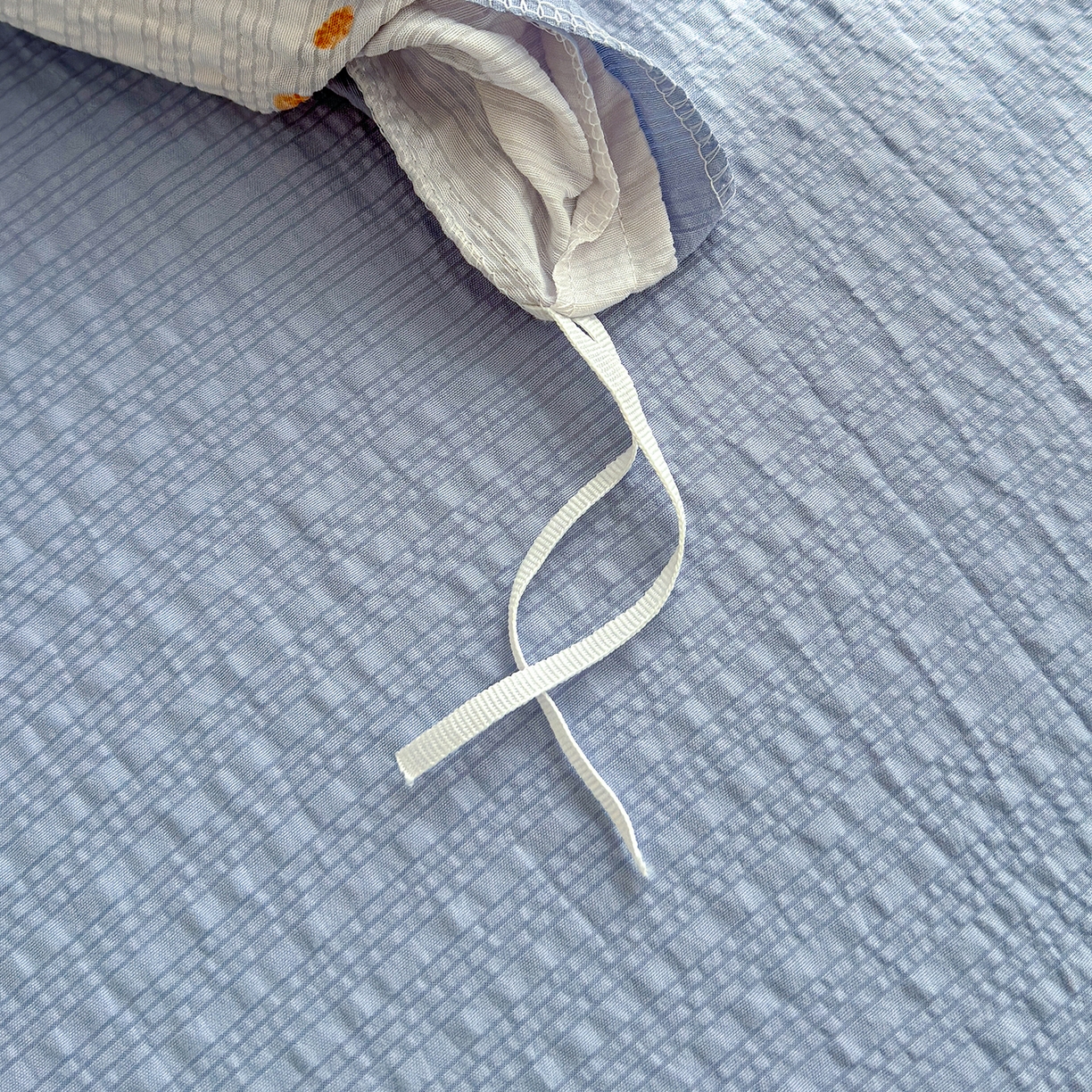 91家纺网 家纺一手货源 找家纺 铺尚美家纺 2026春夏新品高克重A类泡芙纱泡泡皱皱纱四件套 侏罗纪