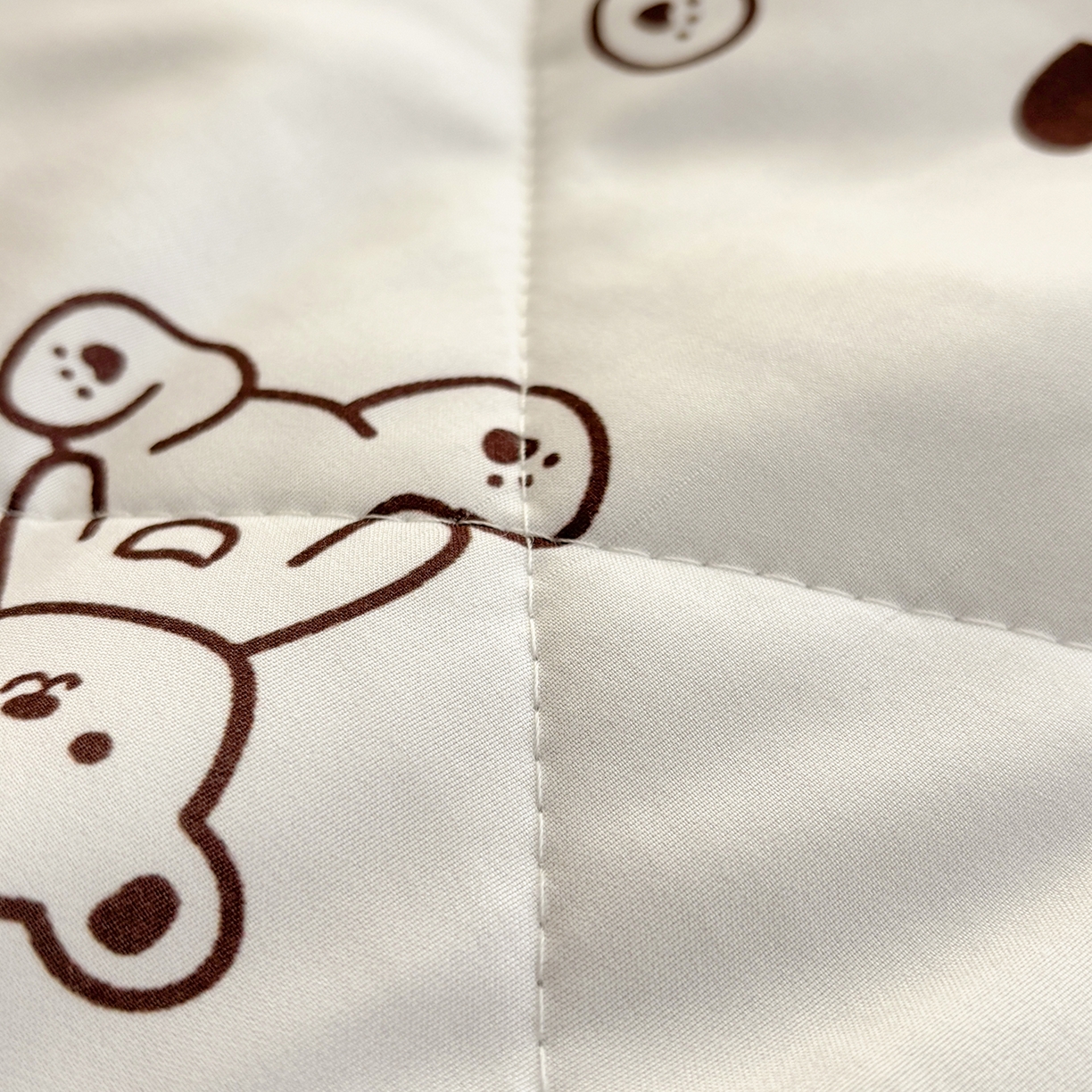 91家纺网 家纺一手货源 找家纺 恒畅 2026新款水洗小花边印花亲肤夏被夏凉被 小熊院长